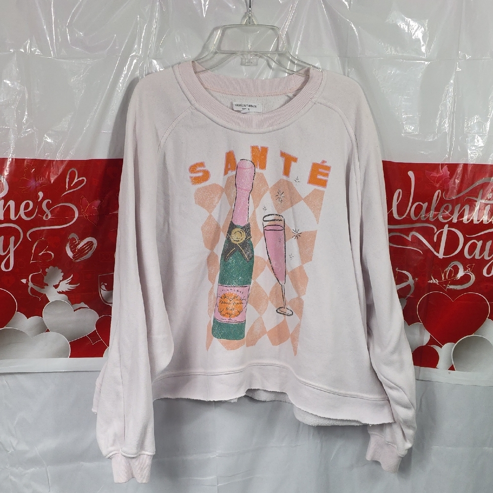 Grayson Threads Pink Graphic Sweatshirt Sante Womens Size XL (W371)